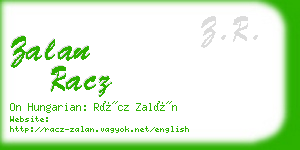 zalan racz business card